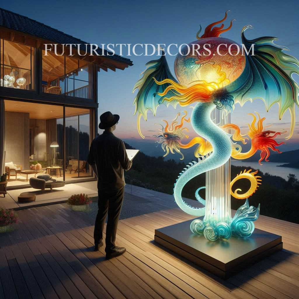 Dragon Glass Lamp