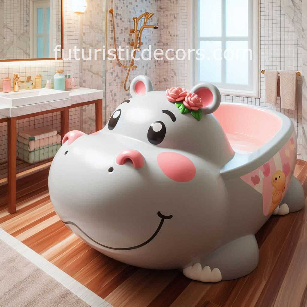 Hippo Inspired Bathtub