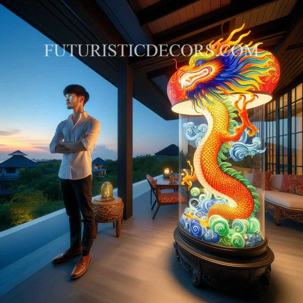 Dragon Glass Lamp