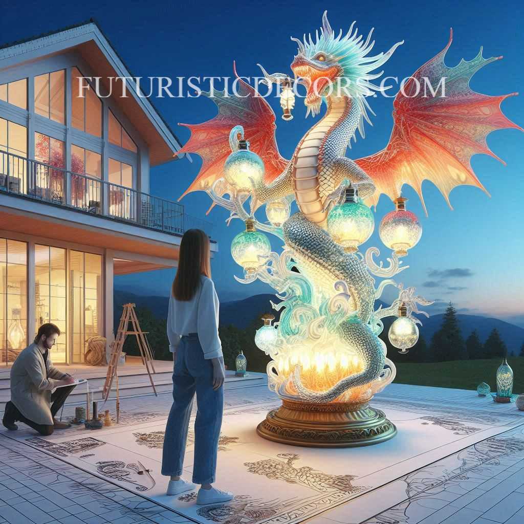 Dragon Glass Lamp