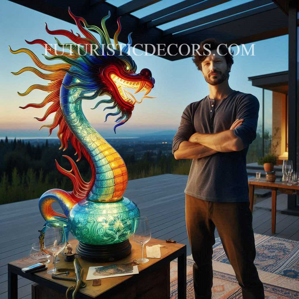 Dragon Glass Lamp