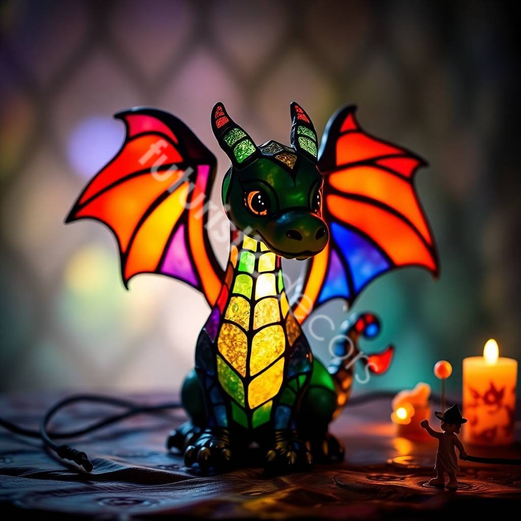 Dragon Stained Glass Lamps