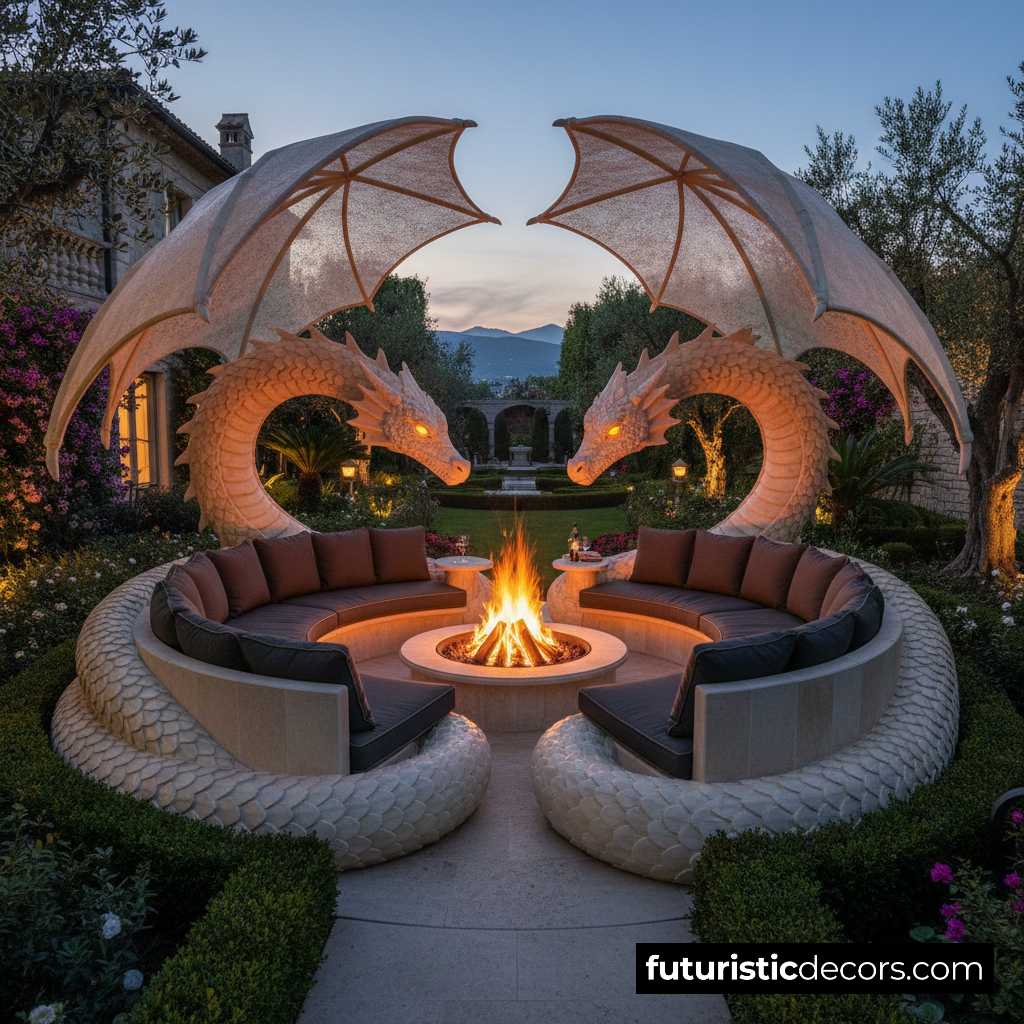 Dragon Patio Fire Table — Artistic Fire Design for Myth Lovers Dragon Patio Fire Table