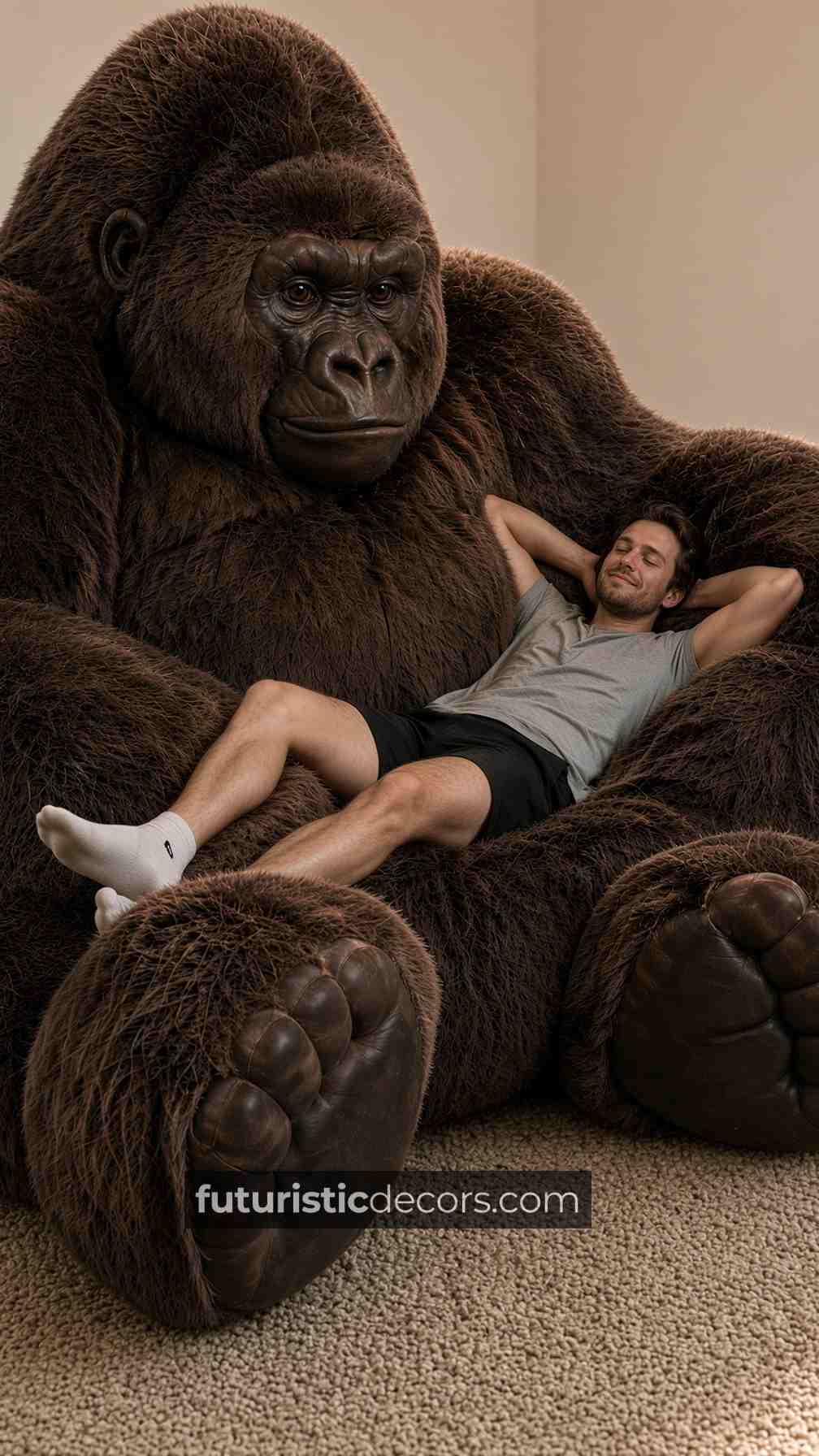 giant gorilla-shaped sofa
