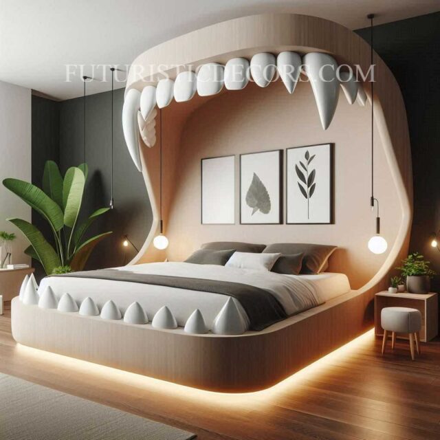 Jaw Shaped Bed