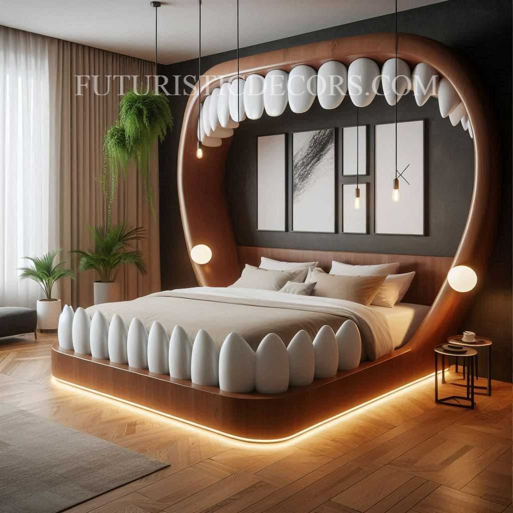 Jaw Shaped Bed