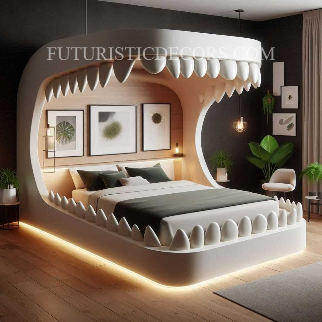 Jaw Shaped Bed