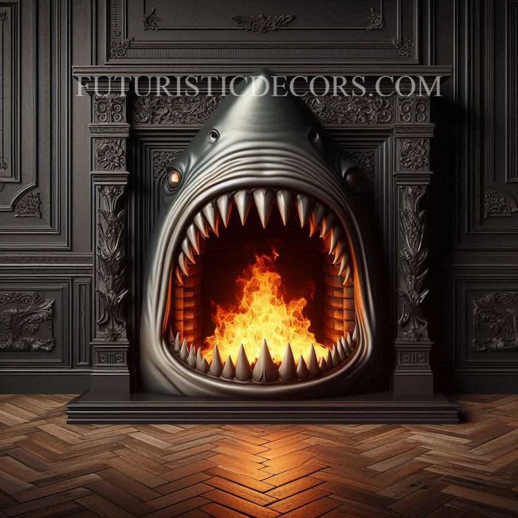 Shark Shaped Fireplace