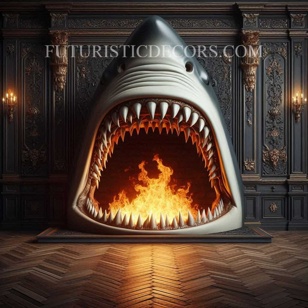 Shark Shaped Fireplace