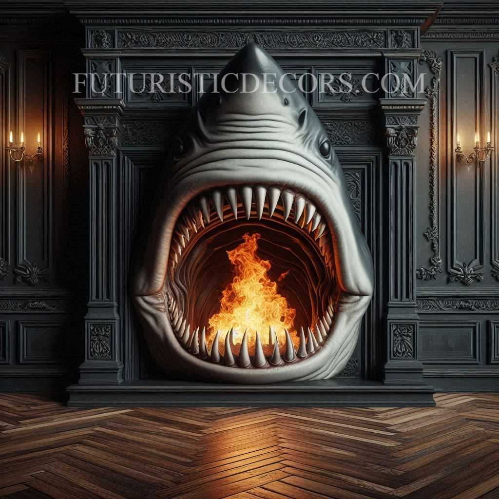 Shark Shaped Fireplace