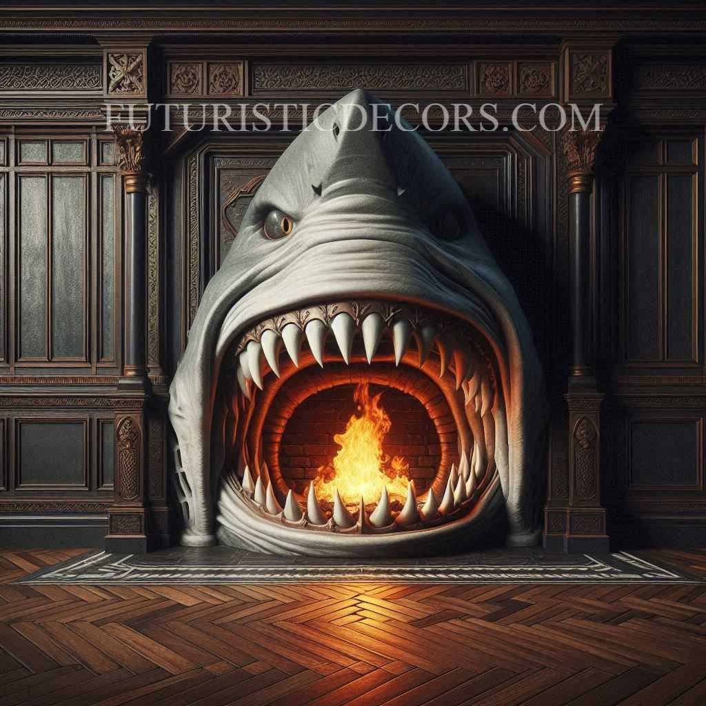 Shark Shaped Fireplace