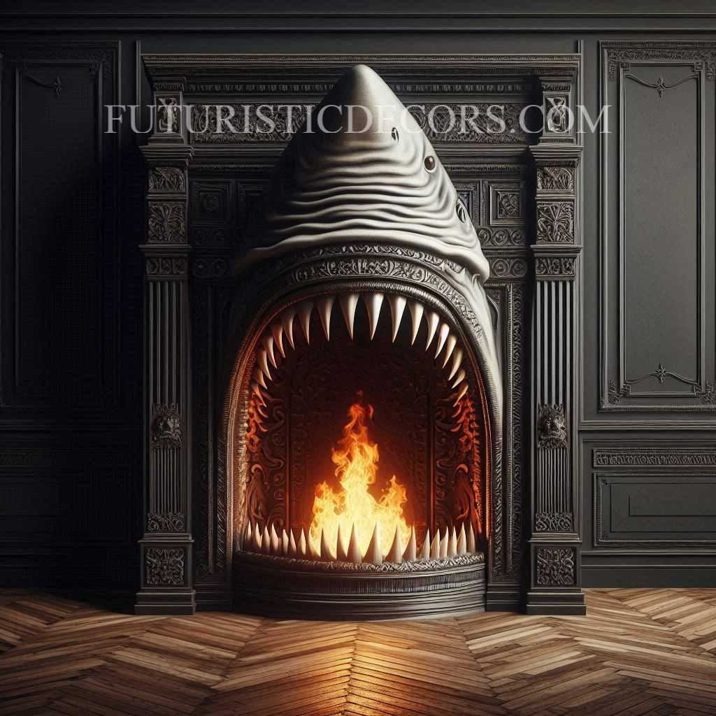 Shark Shaped Fireplace