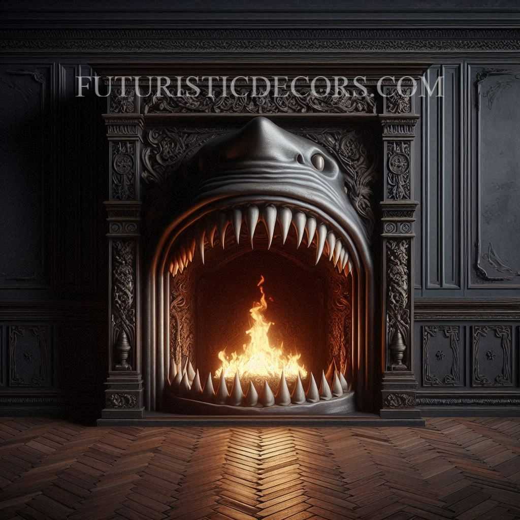 Shark Shaped Fireplace