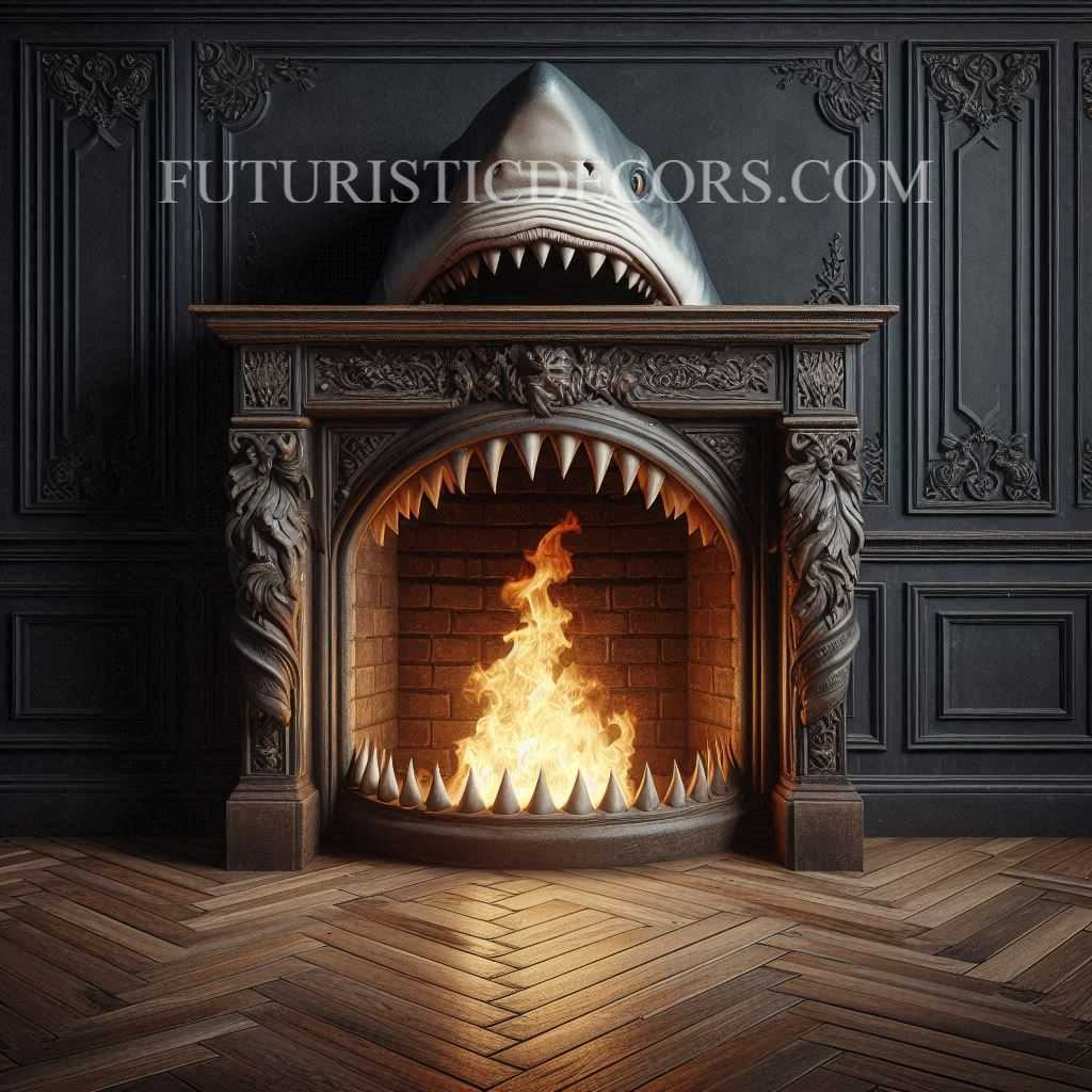 Shark Shaped Fireplace