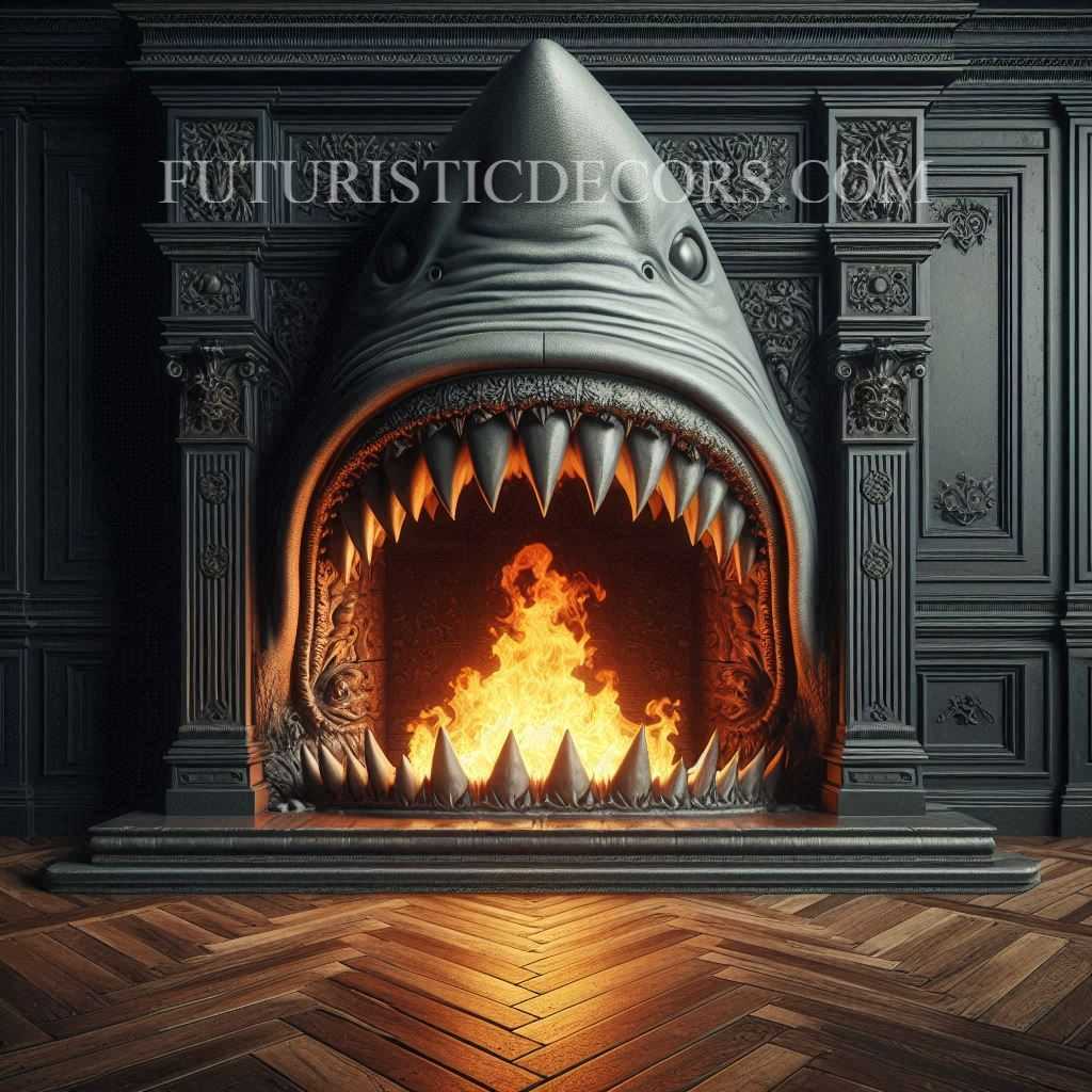 Shark Shaped Fireplace