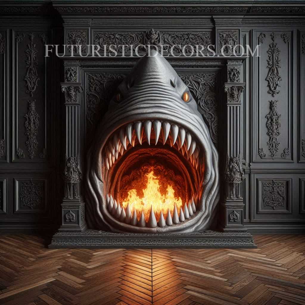 Shark Shaped Fireplace