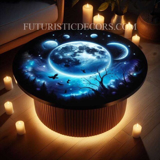 Moon Epoxy Resin Table