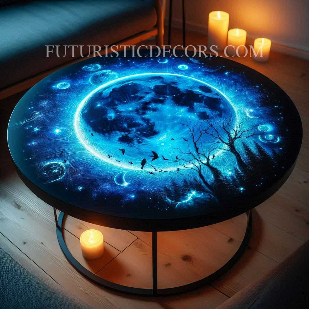 Moon Epoxy Resin Table