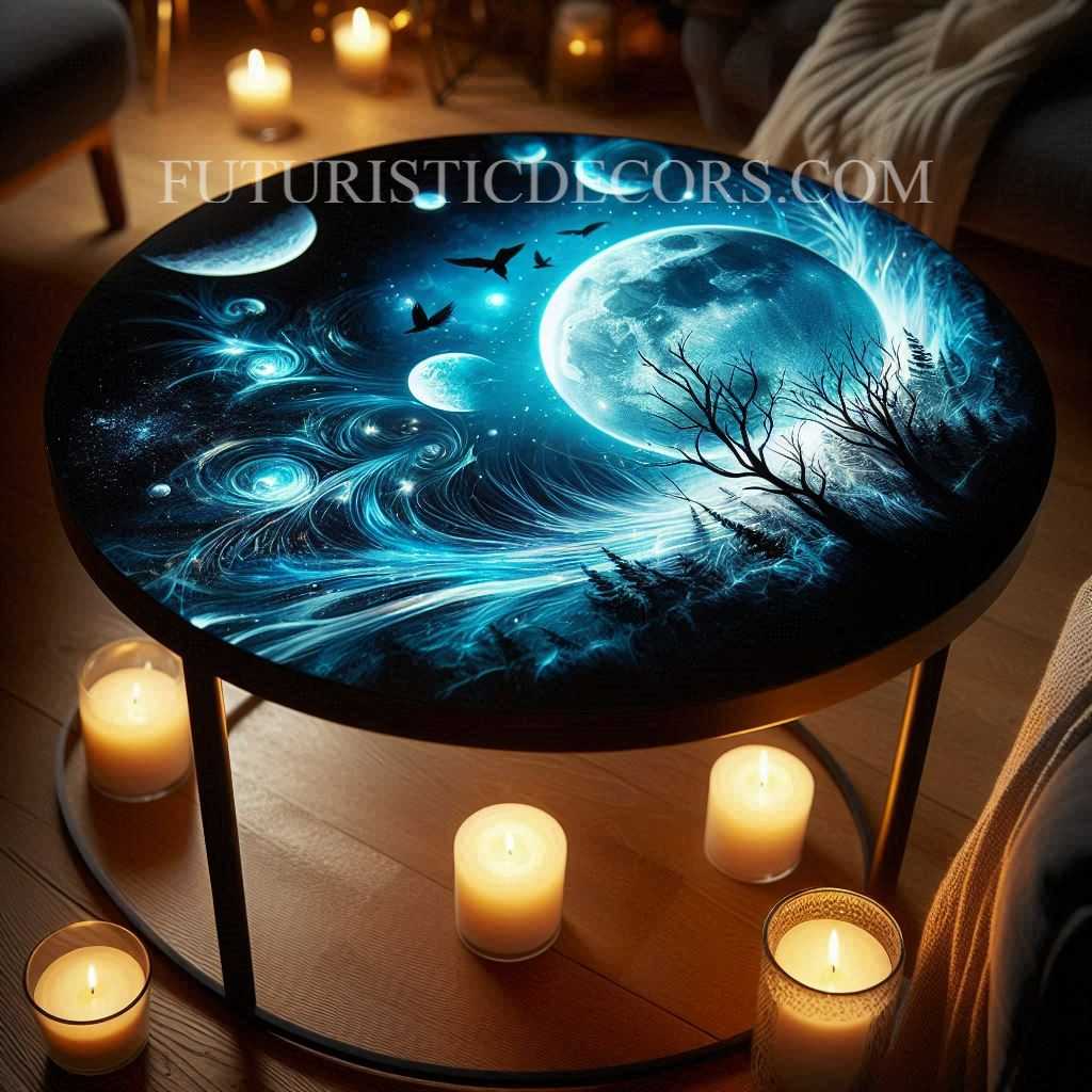 Moon Epoxy Resin Table