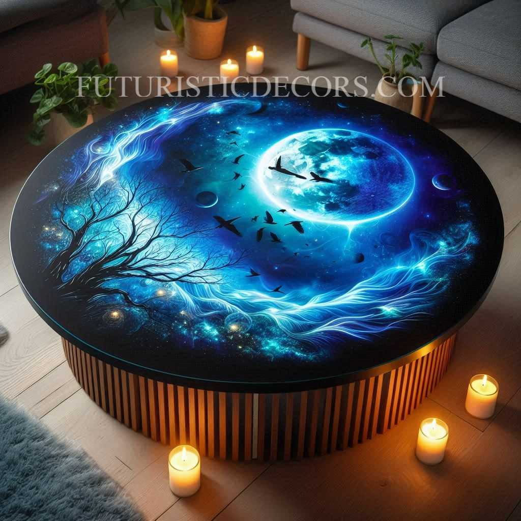 Moon Epoxy Resin Table