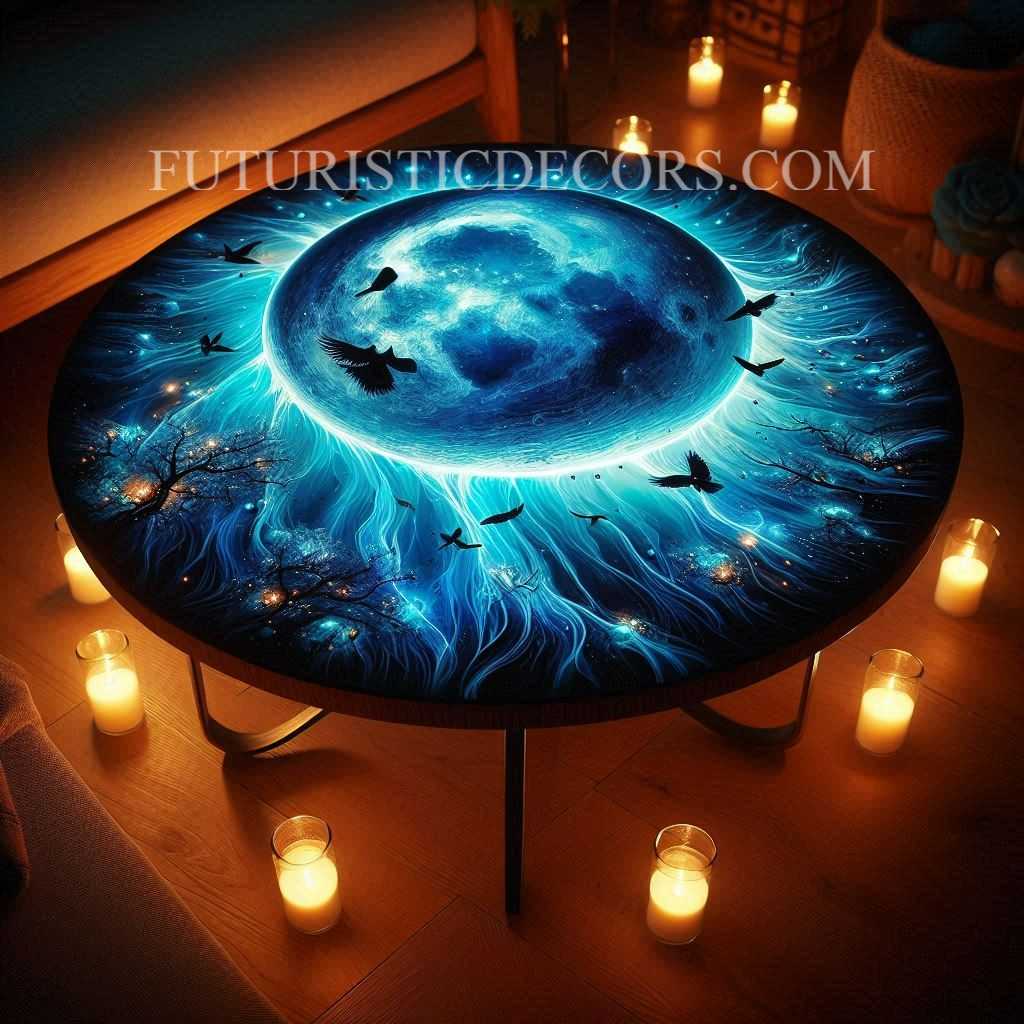 Moon Epoxy Resin Table