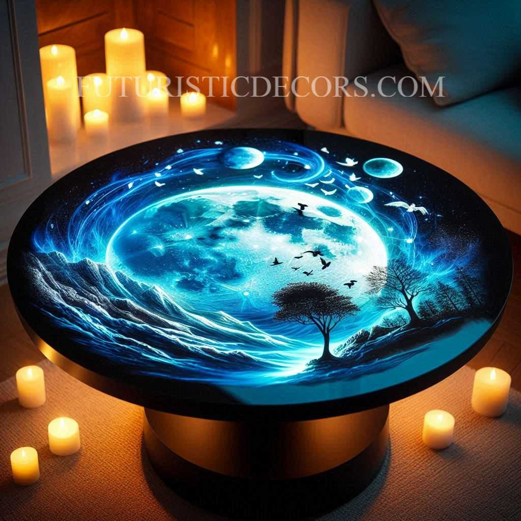 Moon Epoxy Resin Table