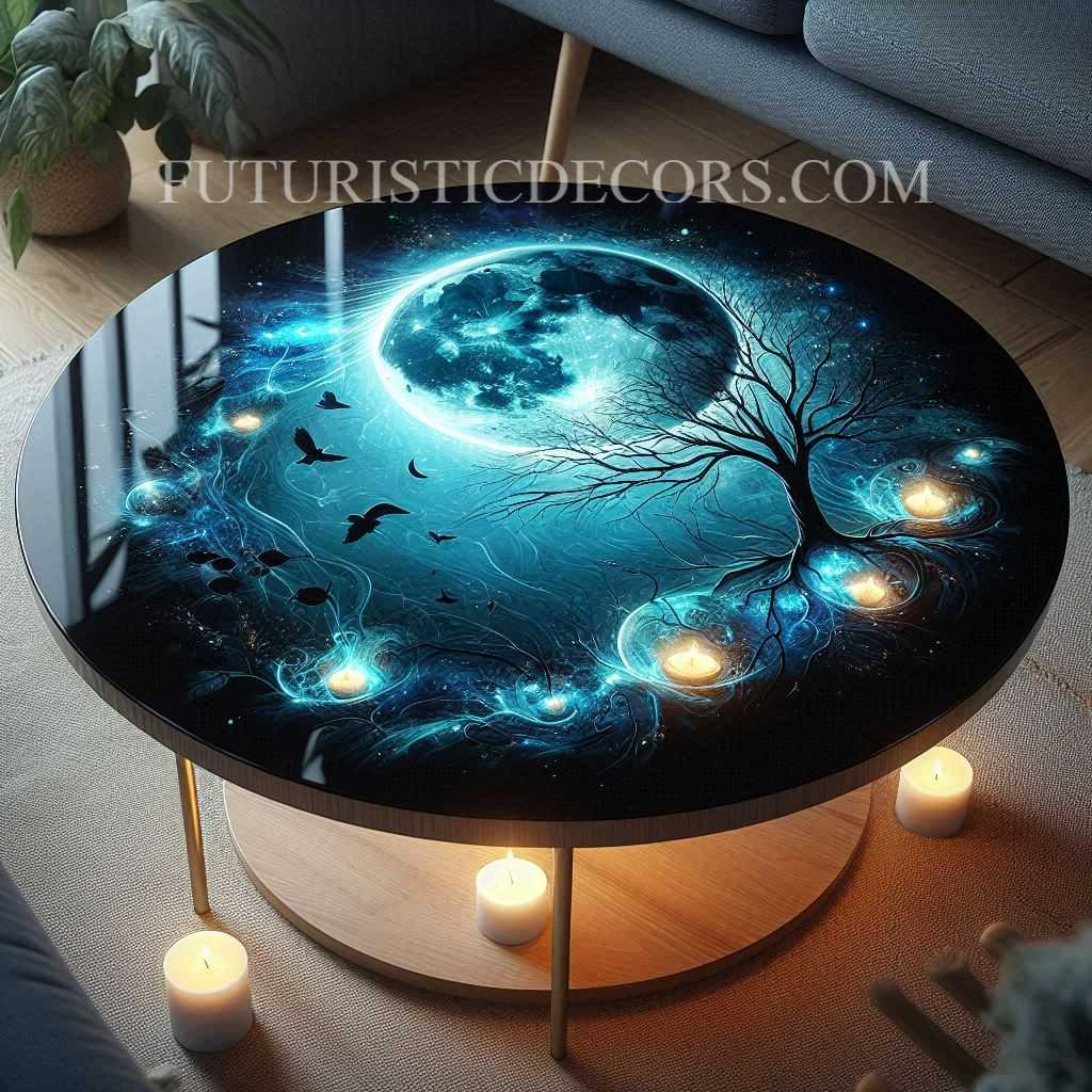 Moon Epoxy Resin Table