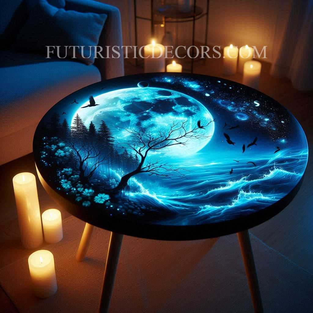 Moon Epoxy Resin Table