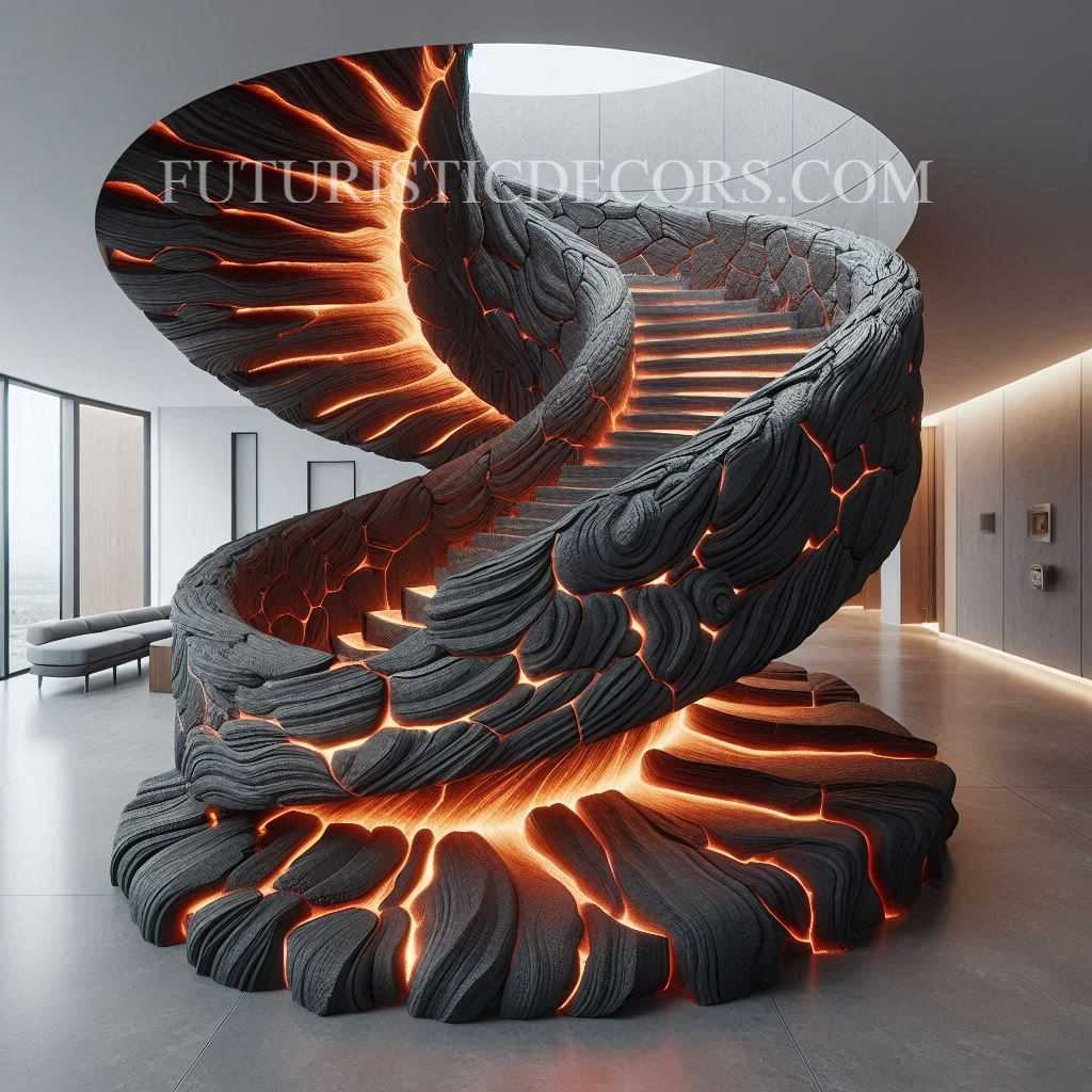 Lava Inspired Staircase