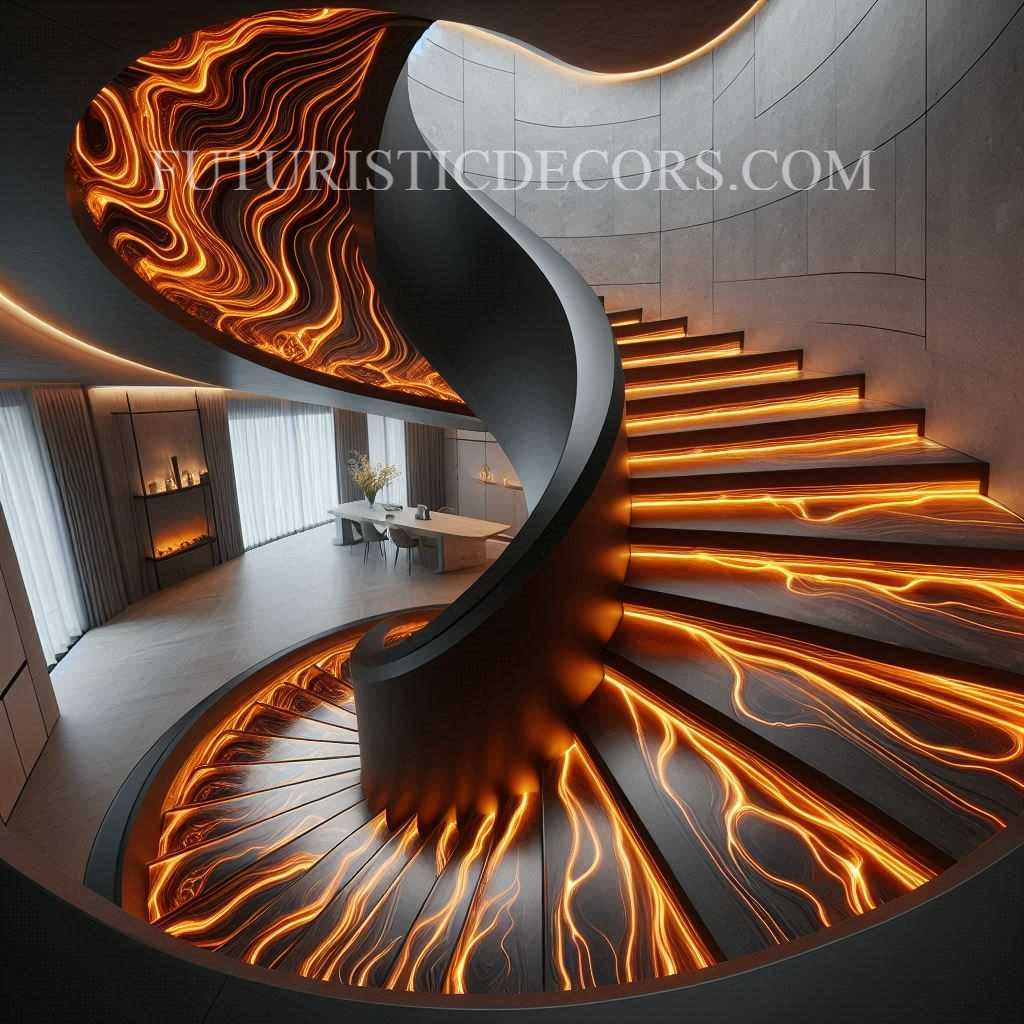 Lava Inspired Staircase