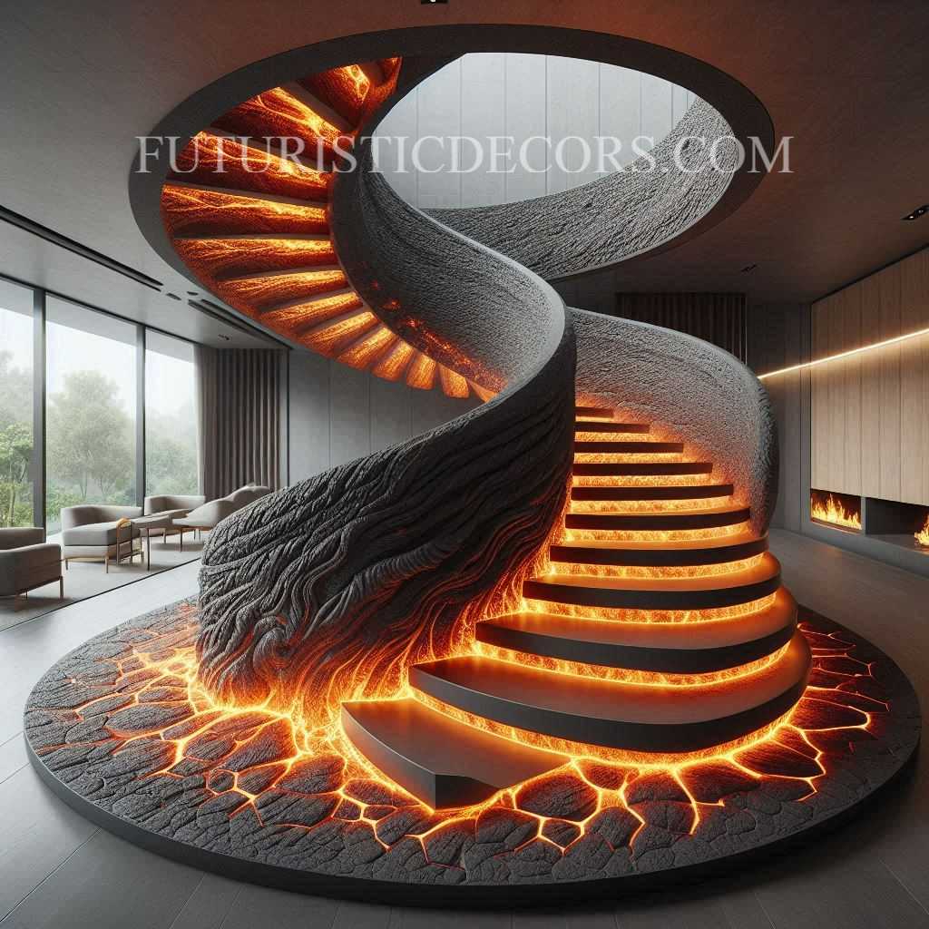 Lava Inspired Staircase