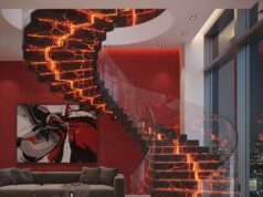 Lava Spiral Staircase — Lava Stone Epoxy Stairs Lava Spiral Staircase