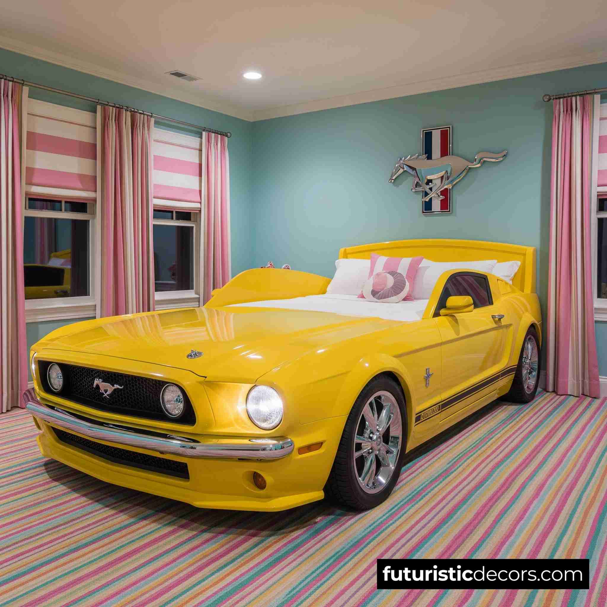 Mustang Car Shaped Bed