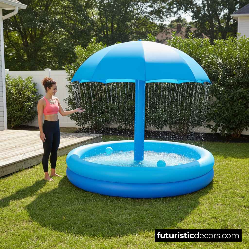 Umbrella shower pools