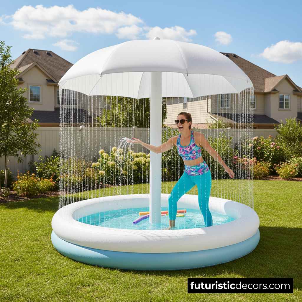 Umbrella Shower Pool