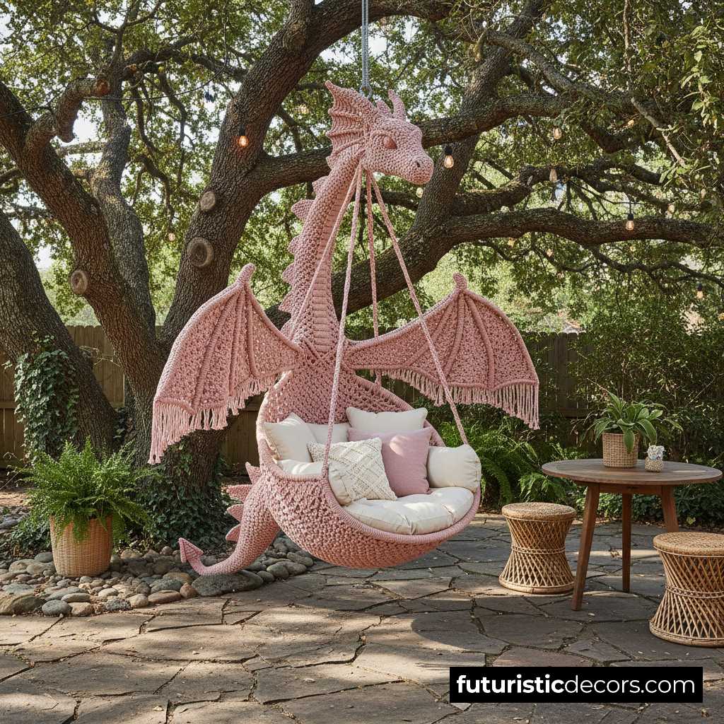 Dragon Wings Swing | Cozy Boho Style Meets Mythical Design Dragon Wings Swing