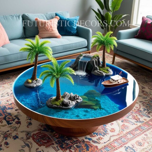 Epoxy Scene Coffee Tables