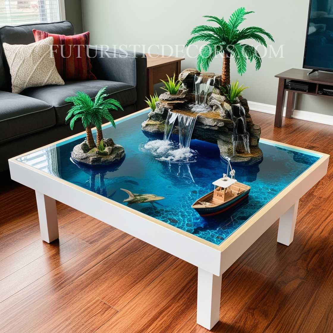 Epoxy Scene Coffee Tables