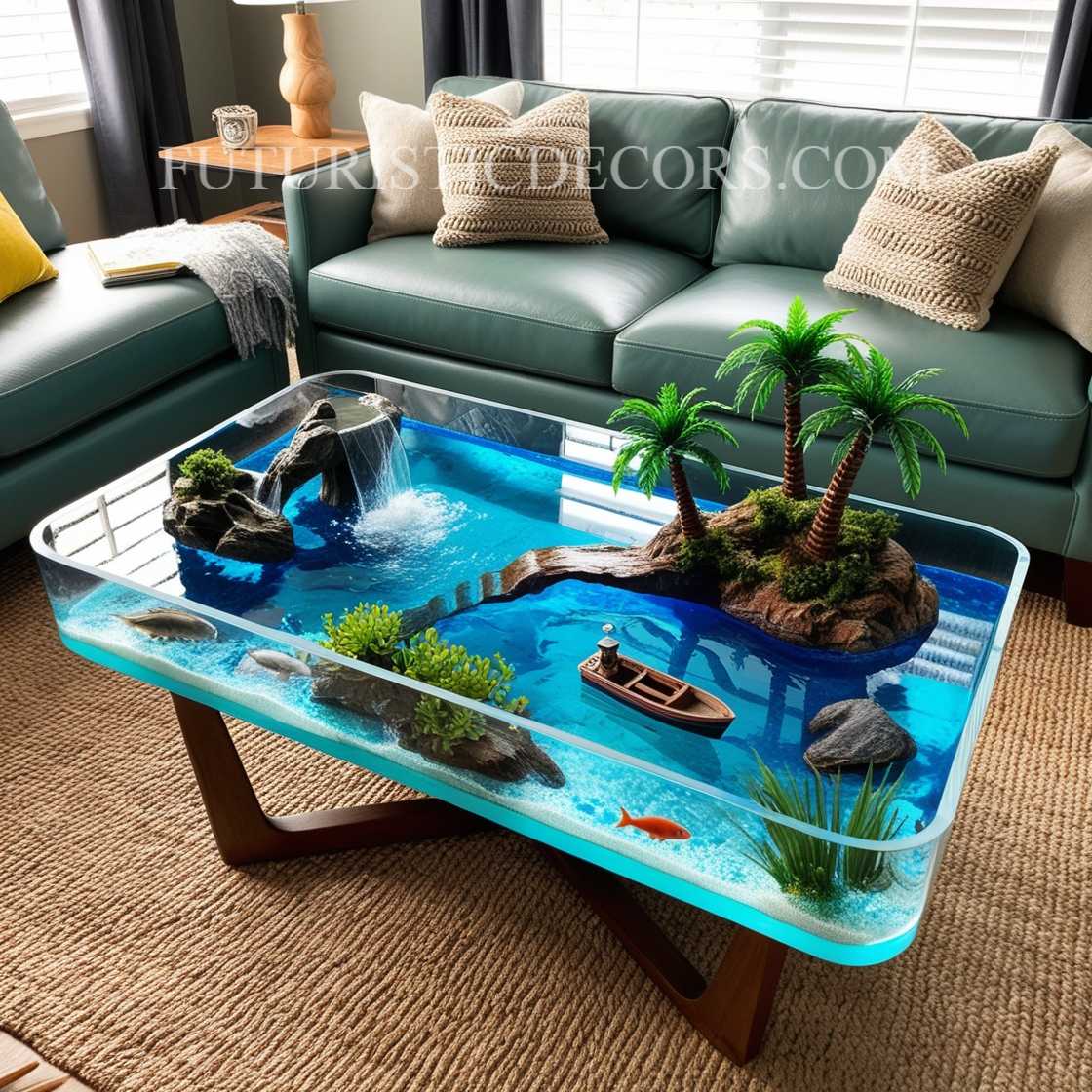 Epoxy Scene Coffee Tables