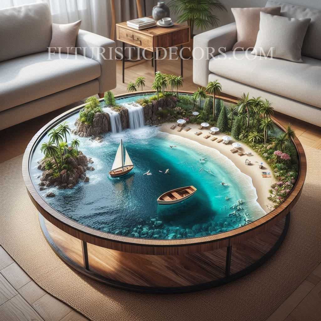 Epoxy Scene Coffee Tables