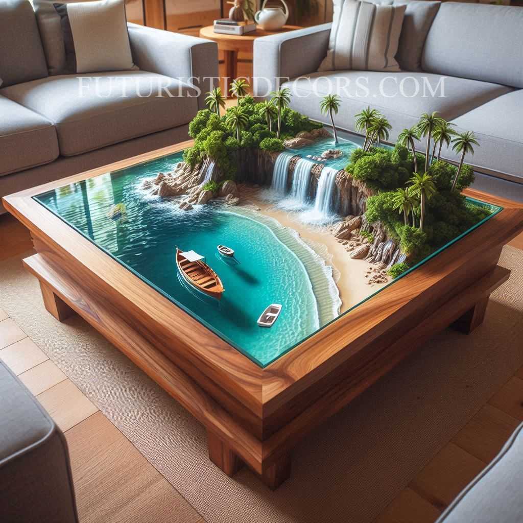 Epoxy Scene Coffee Tables