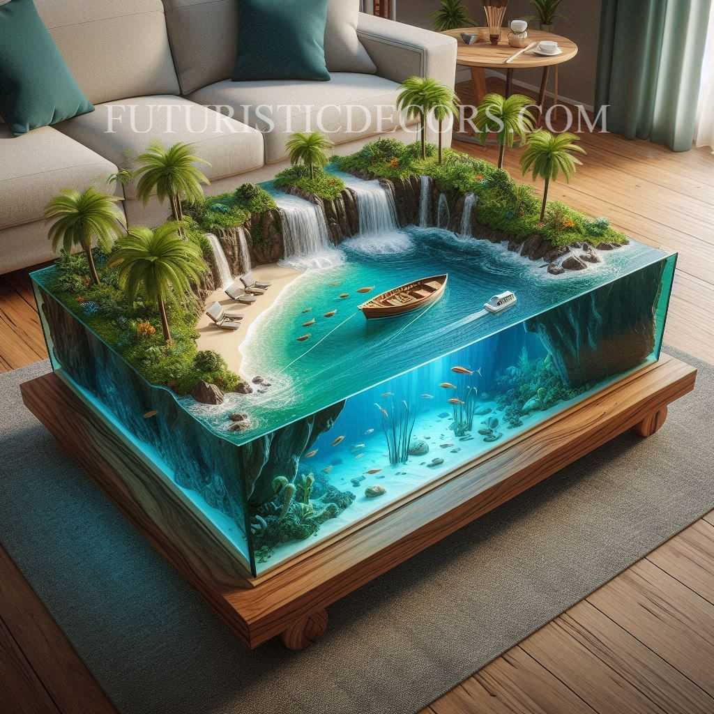 Epoxy Scene Coffee Tables