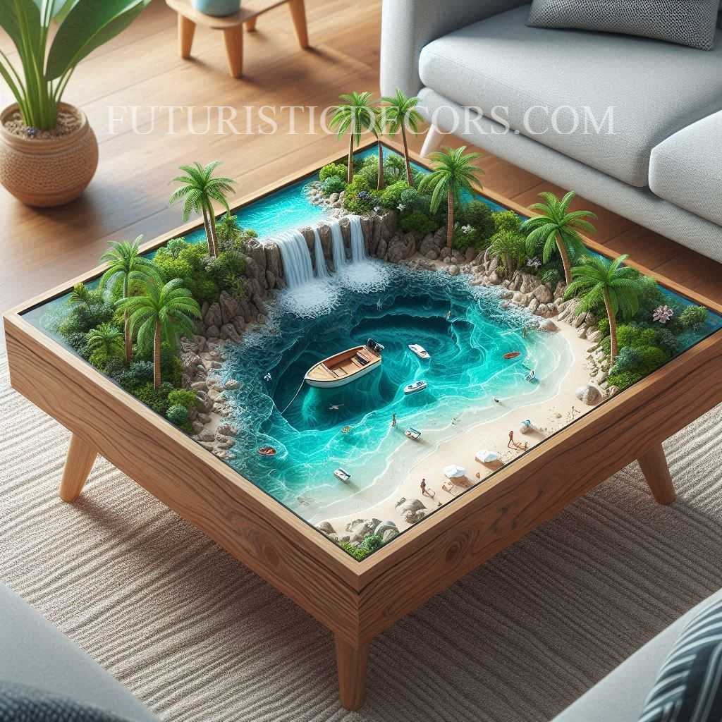 Epoxy Scene Coffee Tables