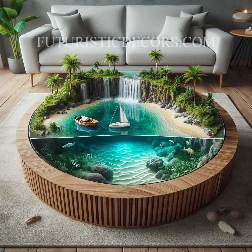 Epoxy Scene Coffee Tables