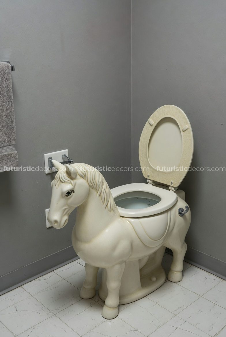 horse-shaped toilets