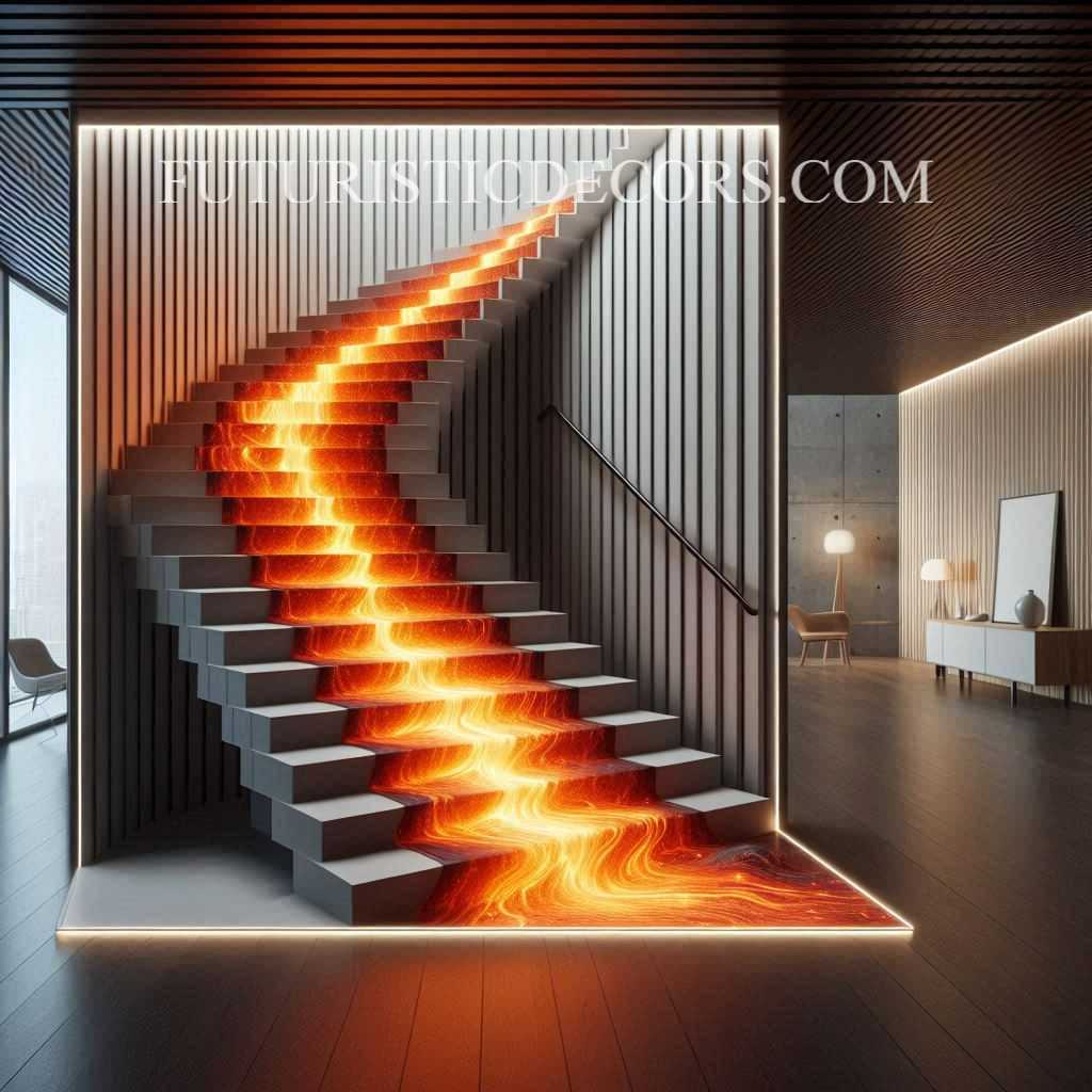 Lava Inspired Staircase