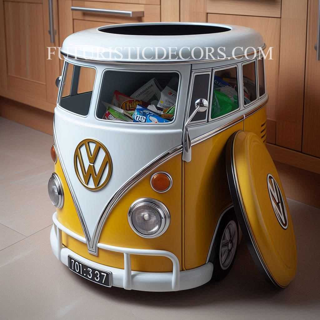 Volkswagen Shaped Trash Bin