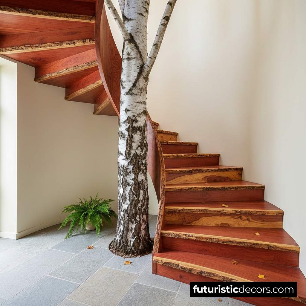 Live Edge Wood Staircase