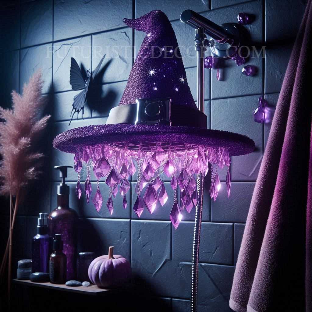 Amethyst Crystal Witch Hat Showers