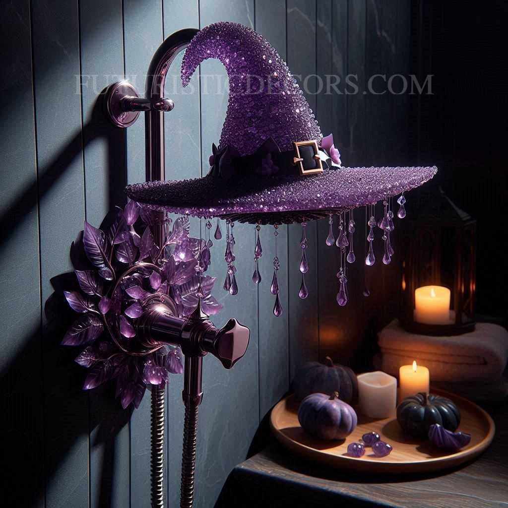 Amethyst Crystal Witch Hat Showers